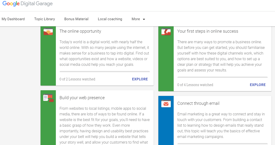Digital Garage: Fundamentals of Digital Marketing Certification